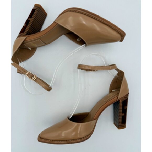 Worn Once - Fendi Calf-Skin Pointed Toe Ankle-Strap Heels - 39/8.5 - Picture 8 of 10
